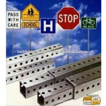 Hot Dipped Galvanized Steel Sign Post